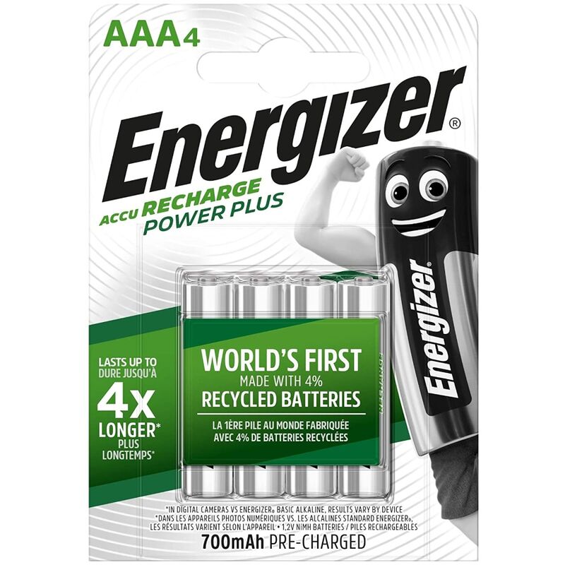 ENERGIZER – PILES RECHARGEABLES AAA4 BLISTER 4