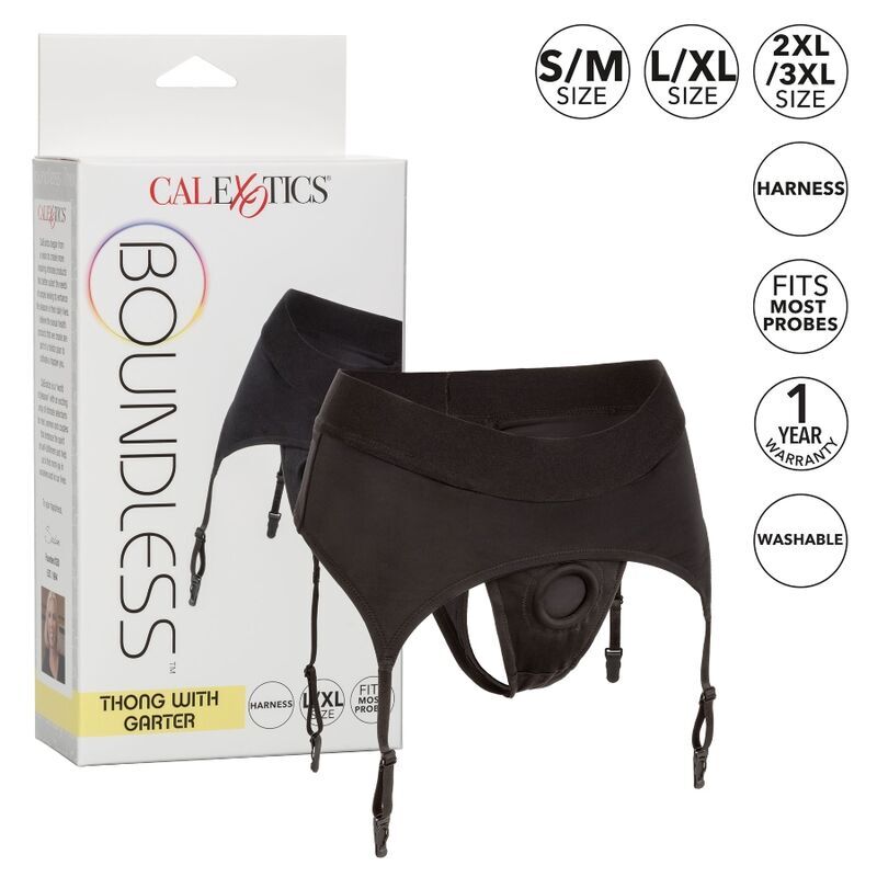 img_104955_215249da1bfbc3a4480540d4affafd94_1.jpg CALEXOTICS - BOUNDLESS STRING AVEC JARRETIÈRE L/XL – Image 2