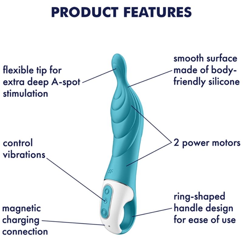 img_119680_aafdfd654c6faedac732df0f62385ba5_1.jpg SATISFYER - VIBRATEUR AMAZING 2 ASPOT TURQUOISE – Image 4