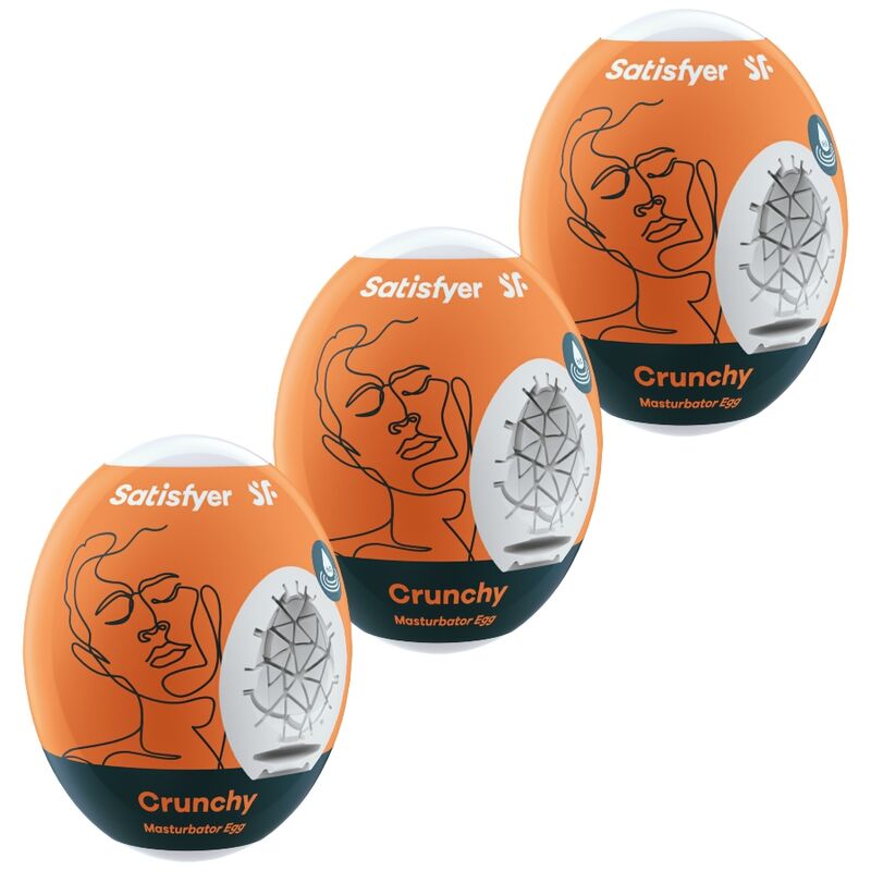 SATISFYER – 3 OEUFS MASTURBATEURS CRUNCHY