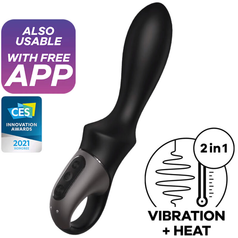 SATISFYER – APPLICATION VIBRATEUR ANAL HEAT CLIMAX NOIR