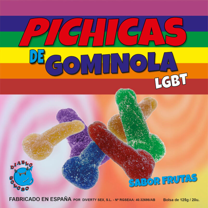 PRIDE – FRUITS DE PÉNIS GUMMY AVEC SUCRE LGBT