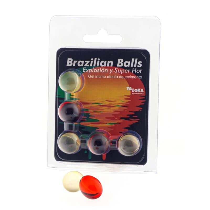 TALOKA – 5 BOULES BRÉSILIENNES GEL EXCITANT EFFET SUPER CHAUD