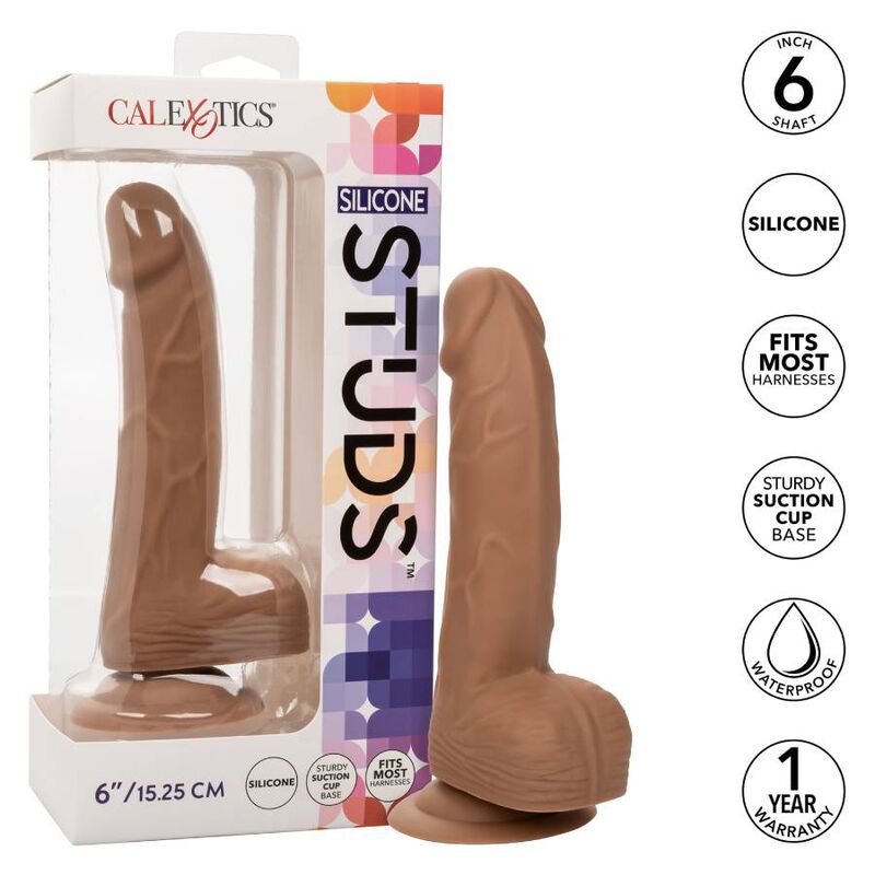 CALEXOTICS – CLOUS EN SILICONE 15.24 CM MARRON