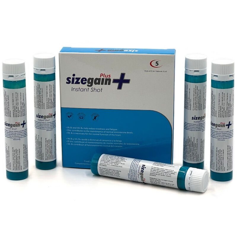 500 COSMETICS – SIZEGAIN PLUS INSTANT SHOT MALE ENERGIZER 5 UNITS