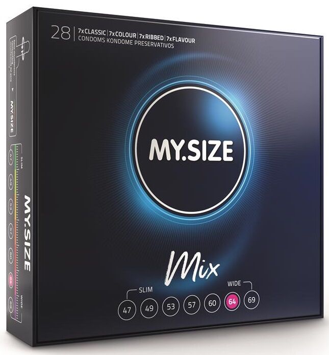 MY SIZE – MIX PRÉSERVATIFS 64 MM 28 UNITÉS