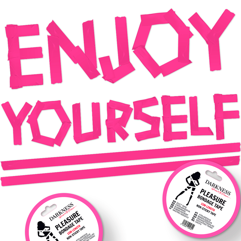 img_137671_f6ff4cb51ace44dbf215bfb027dda050_1.png DARKNESS - RUBAN DE BONDAGE ROSE NON COLLANT 15 M – Image 2