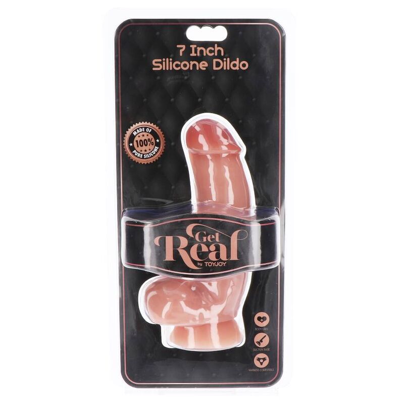 img_140488_616944e5aef4ab948501efff66a0d9e2_1.jpg GET REAL - GODE EN SILICONE 18 CM AVEC BALLES PEAU – Image 4