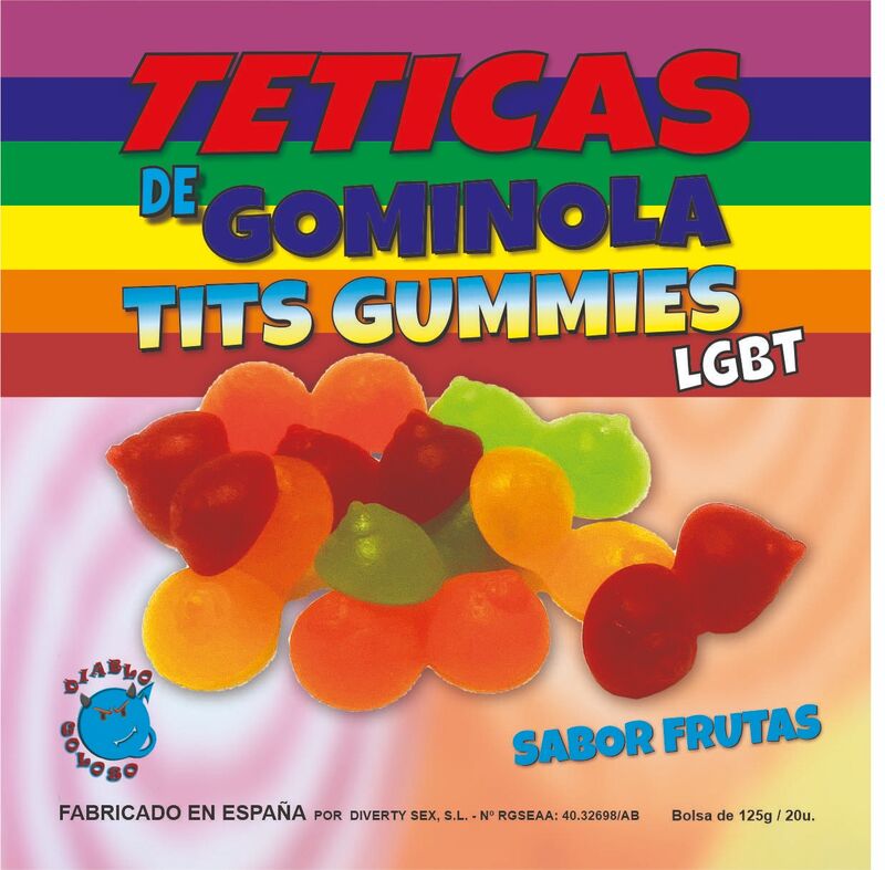 DIABLO GOLOSO – ASSORTIMENT DE TEETICS GOMMÉS  PAILLETTES