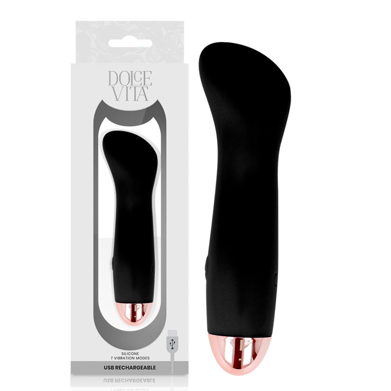 DOLCE VITA – VIBRATEUR RECHARGEABLE ONE NOIR 7 VITESSES
