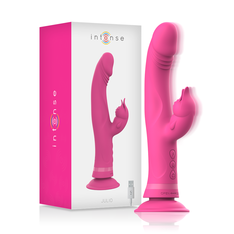 img_143182_3298011839a5acfdbdd8bfbae8529547_1.png INTENSE - VIBRATEUR JULIO RABBIT SILICONE ROSE – Image 2