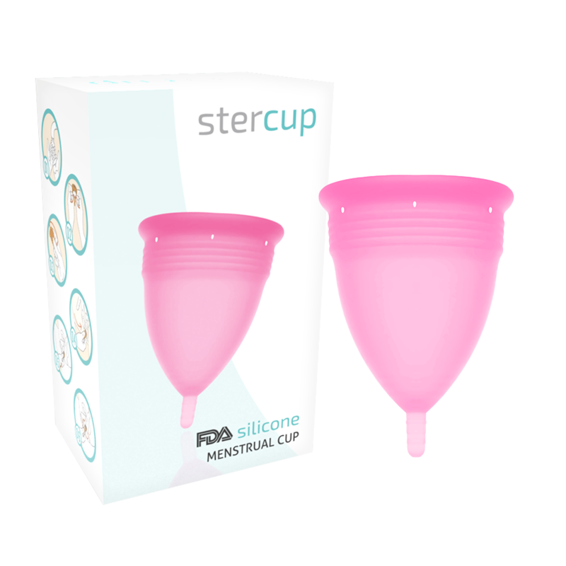 STERCUP – COUPE MENSTRUELLE EN SILICONE FDA ROSE – TAILLE L