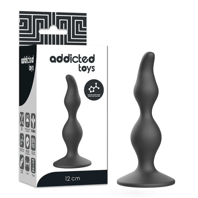 ADDICTED TOYS – PLUG SEXUEL ANAL 12 CM NOIR