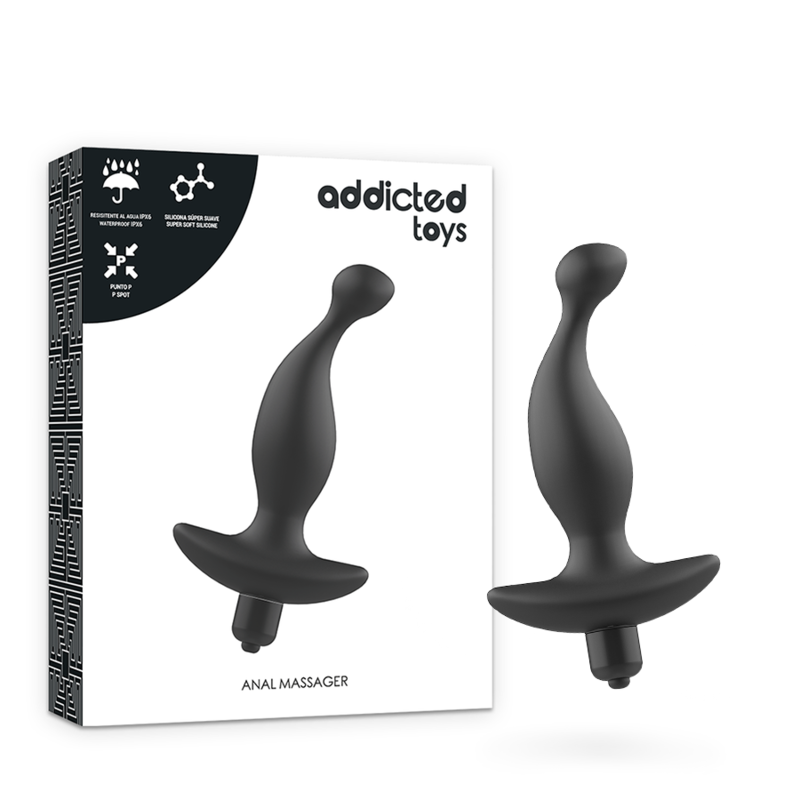 ADDICTED TOYS – MASSEUR ANAL AVEC VIBRATION NOIRE MODÈLE 1