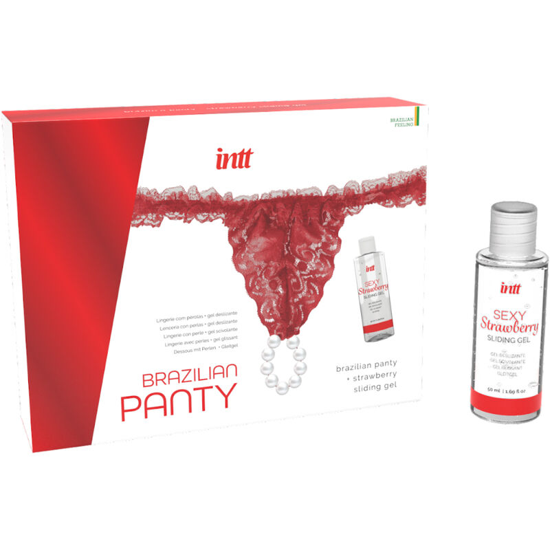 img_145150_e8cf32c0932b2140fa9beb1cfe8aa007_1.jpg INTT RELEASES - CULOTTE ROUGE BRÉSILIENNE AVEC PERLES ET GEL LUBRIFIANT 50 ML – Image 2