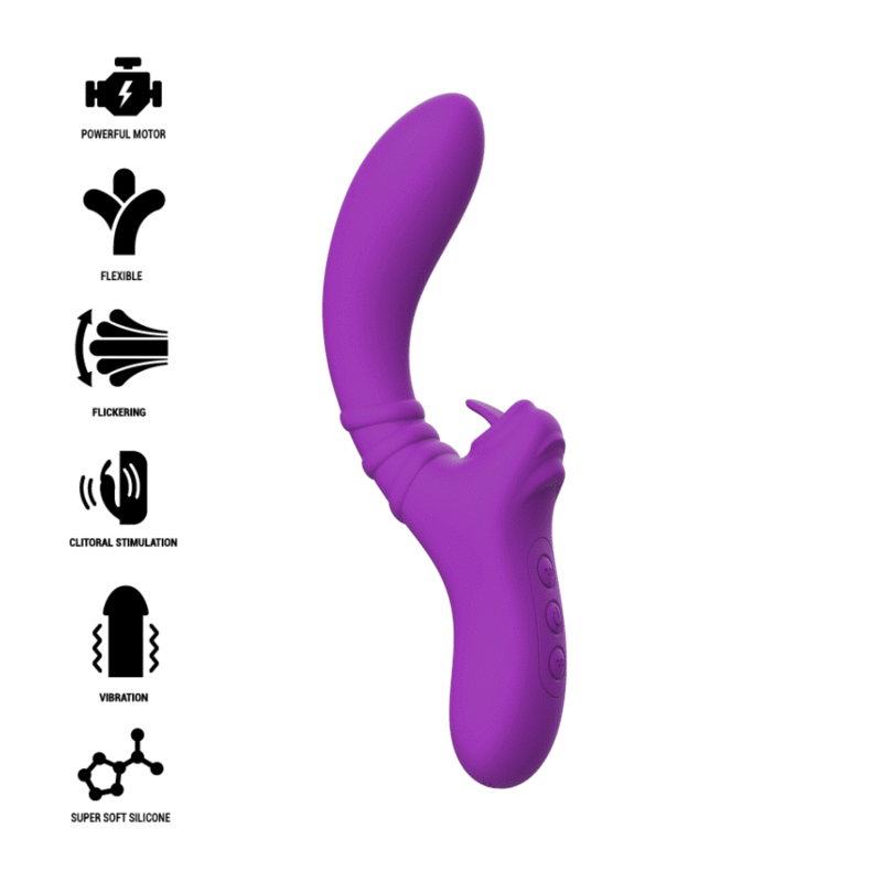 INTENSE – VIBRATEUR FLEXIBLE HARRY AVEC LANGUE VIOLET