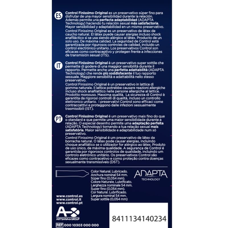 img_147562_64fa78c37786c1b7ee21f5673f63e059_1.jpg CONTROL - FINISSIMO ORIGINAL 6 UNITÉS – Image 2