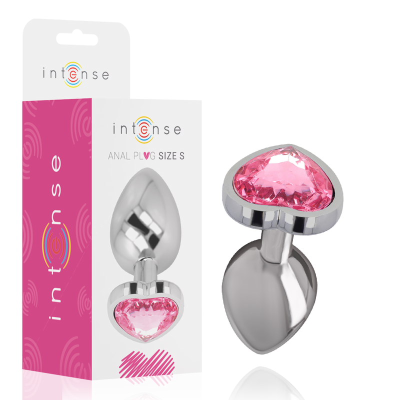 INTENSE – PLUG ANAL EN MÉTAL ALUMINIUM COEUR ROSE TAILLE S