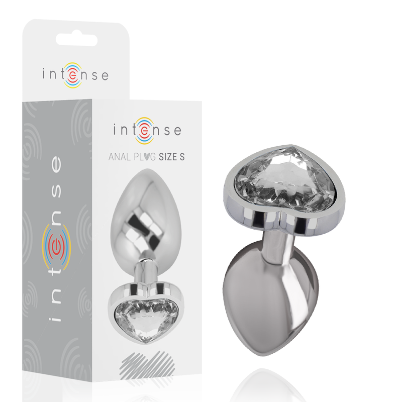 INTENSE – PLUG ANAL EN MÉTAL ALUMINIUM COEUR BLANC TAILLE S