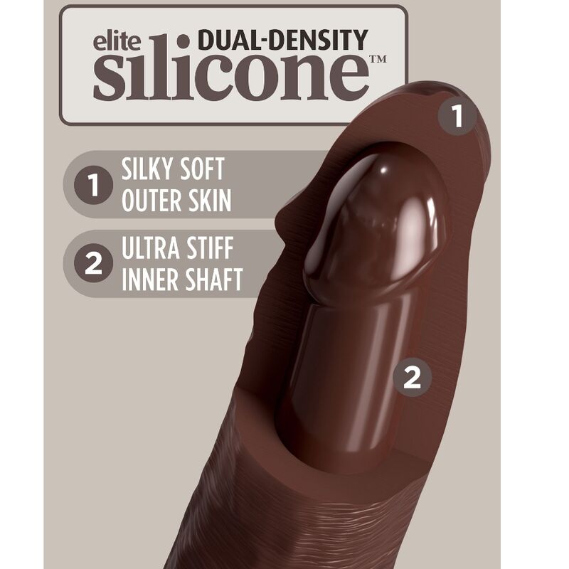 img_156112_b8a0dfa15c8d07c256a73b1d06e5ce31_1.jpg KING COCK - ELITE GODE RÉALISTE EN SILICONE 17.8 CM MARRON – Image 4