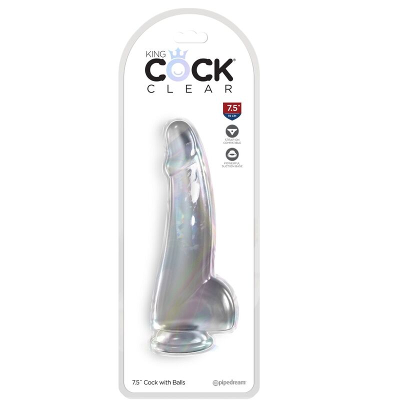 img_156282_ba94621c90a5774e8637c76d4f63a812_1.jpg KING COCK - CLEAR GODE AVEC TESTICULES 15.2 CM TRANSPARENT – Image 2