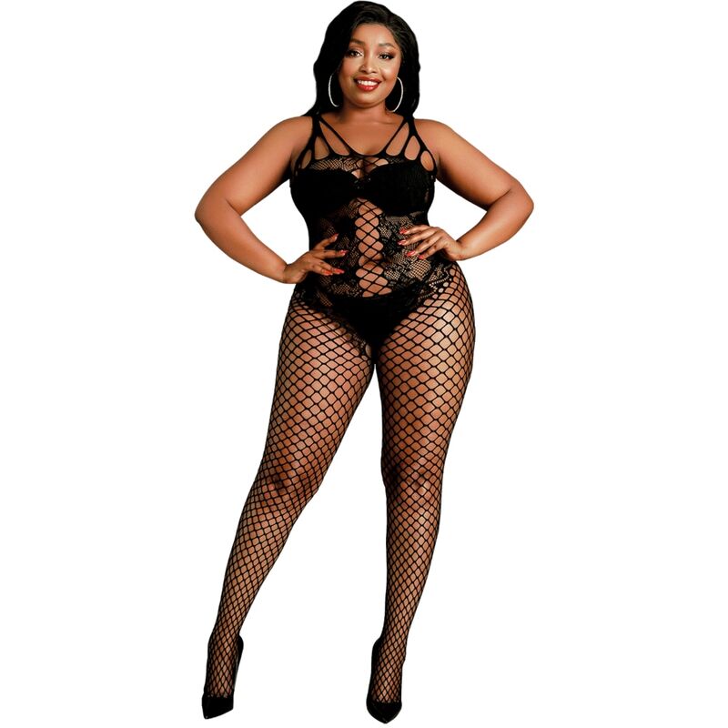 MOONLIGHT – BODYSTOCKING MODÈLE 4 NOIR GRANDE TAILLE