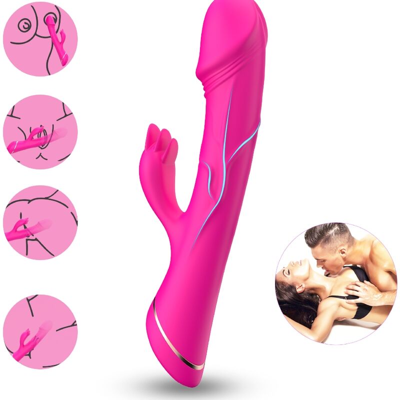 img_163345_ef40484a00ff19baf99dbe19d2e69fdd_1.jpg ARMONY - GODE VIBRATEUR LAPIN SILICONE FUCHSIA – Image 2