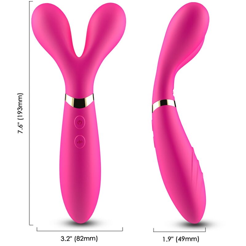 ARMONY – Y-WAND MASSAGE  VIBRATEUR DOUBLE TÊTE FUCHSIA