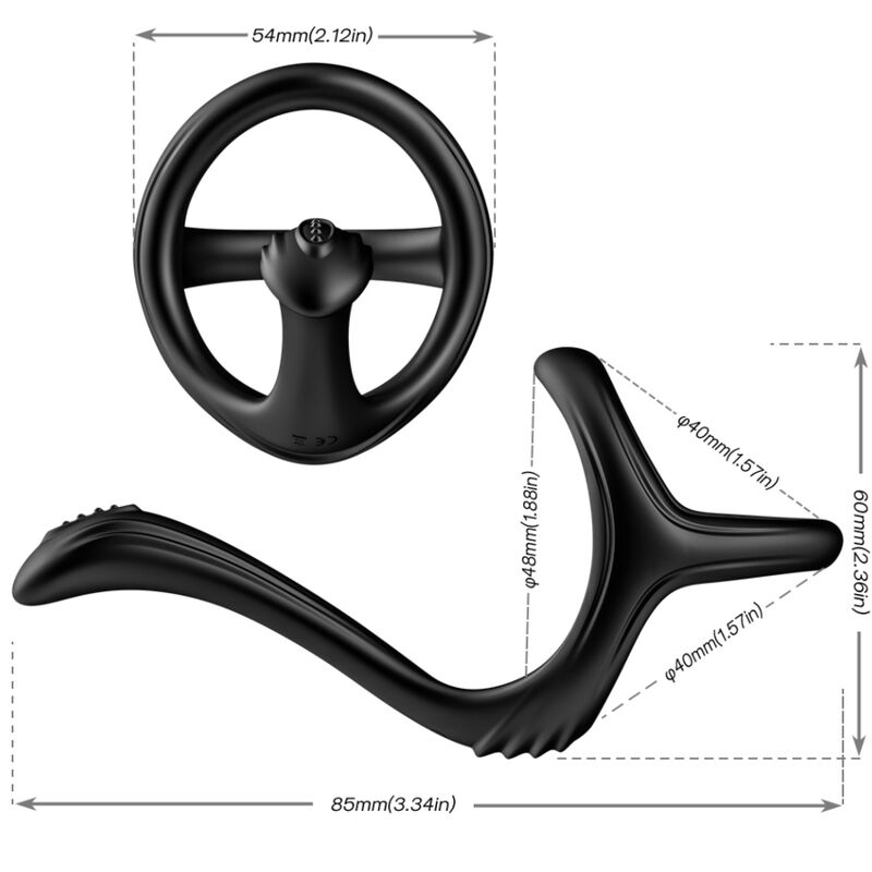 img_163989_9cf6a2fa3b9ef465490716d3103482f2_1.jpg ARMONY - ANNEAU ANAL DOUBLE TRÉSOR NOIR – Image 2