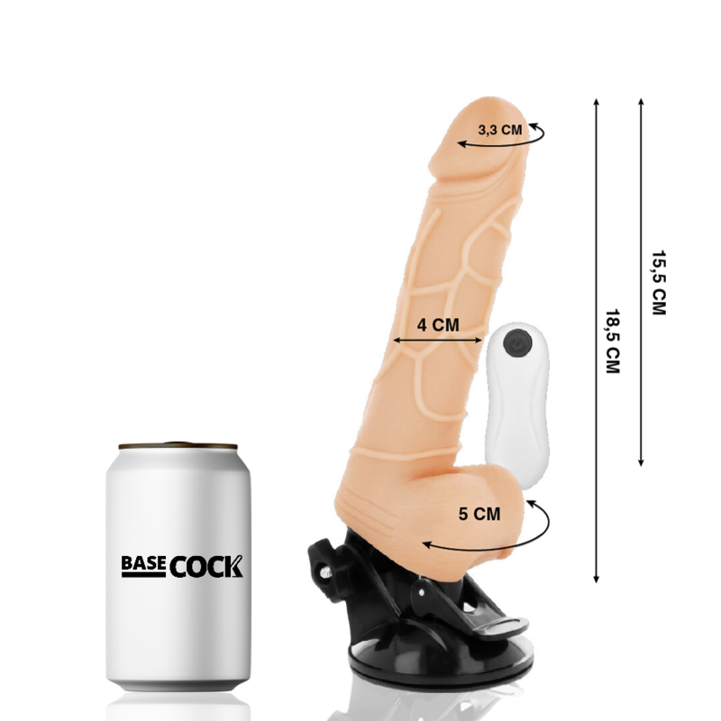 img_165121_dd8e96d7b2be5f44860f89f1c787fd7a_1.png BASECOCK - VIBRATEUR TÉLÉCOMMANDE NATUREL RÉALISTE 18.5 CM -O- 4CM – Image 2