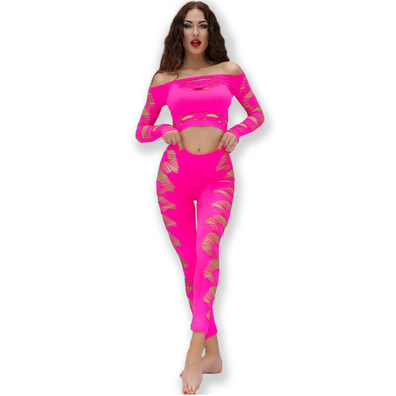 CHILIROSE – CR 4632 HAUT  PANTALON FUCHSIA S/L