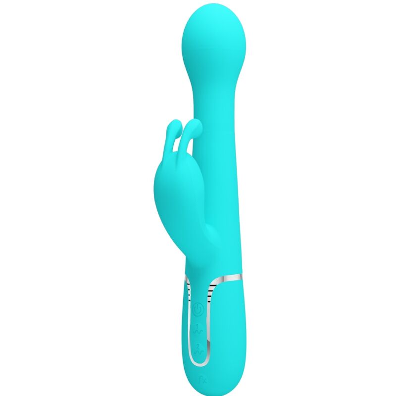 PRETTY LOVE – VIBRATEUR DEJON RABBIT 3 EN 1 MULTIFONCTION VERT AQUA