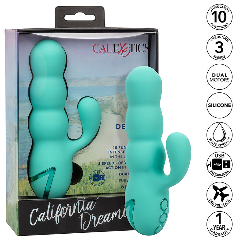 CALEXOTICS – VIBRATEUR DEL MAR DIVA RABBIR AQUA GREEN PAR CALIFORNIA DREAMING