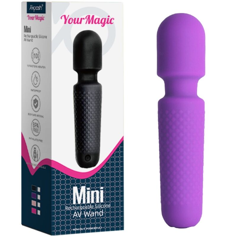 img_182847_cb6ec79918ce3f142f6891133ded69e5_1.jpg ARMONY - YOUR MAGIC MASSEUR VIBRATEUR RECHARGEABLE 10 VIBRATIONS BAGUETTE DOTS VIOLET – Image 5