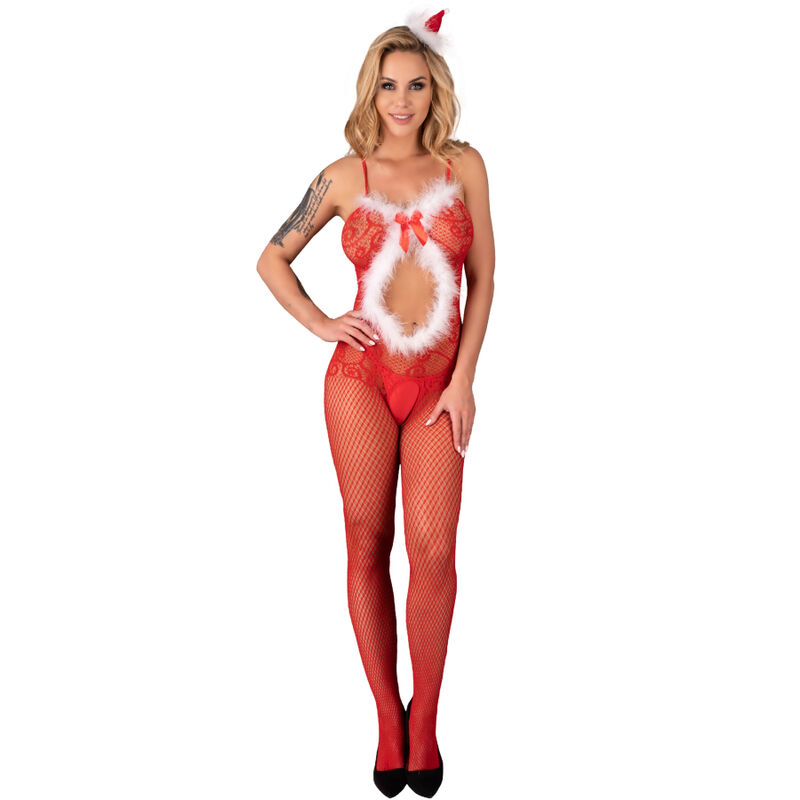 LIVCO CORSETTI FASHION – MAGALI LC 17178 BODYSTOCKING FOURRURE NOËL TAILLE UNIQUE