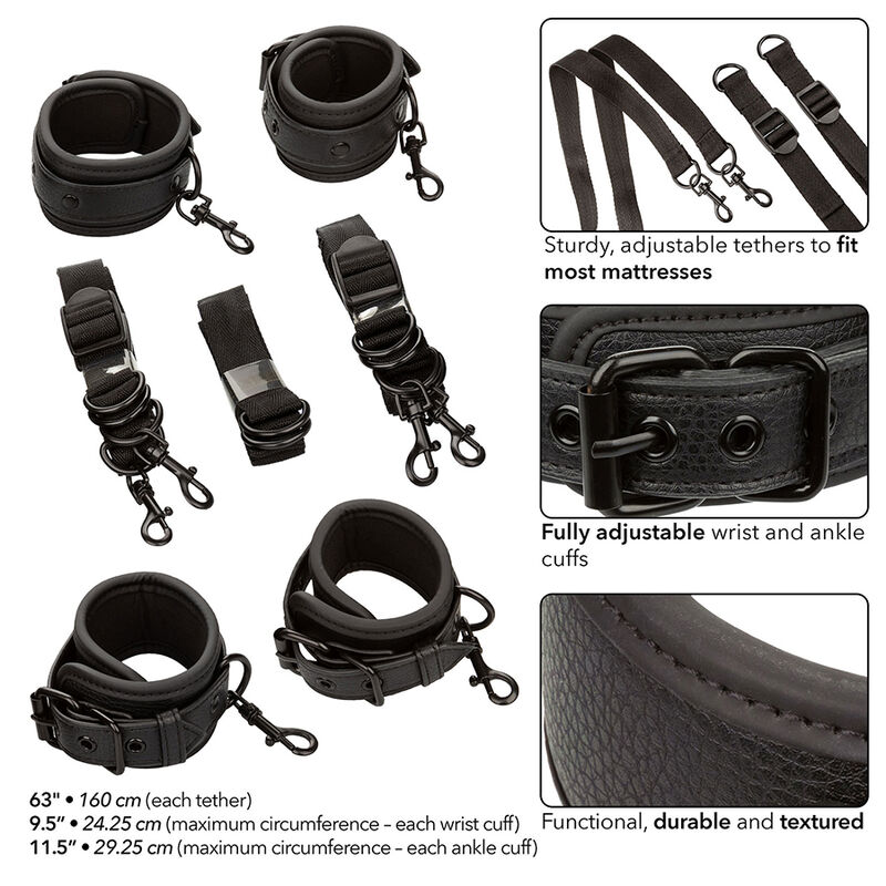 img_185791_0eabc83581db87ffa15bff3bf97607d7_1.jpg CALEXOTICS - NOCTURNAL CEINTURE DE LIT RÉGLABLE EN CUIR NOIR – Image 3