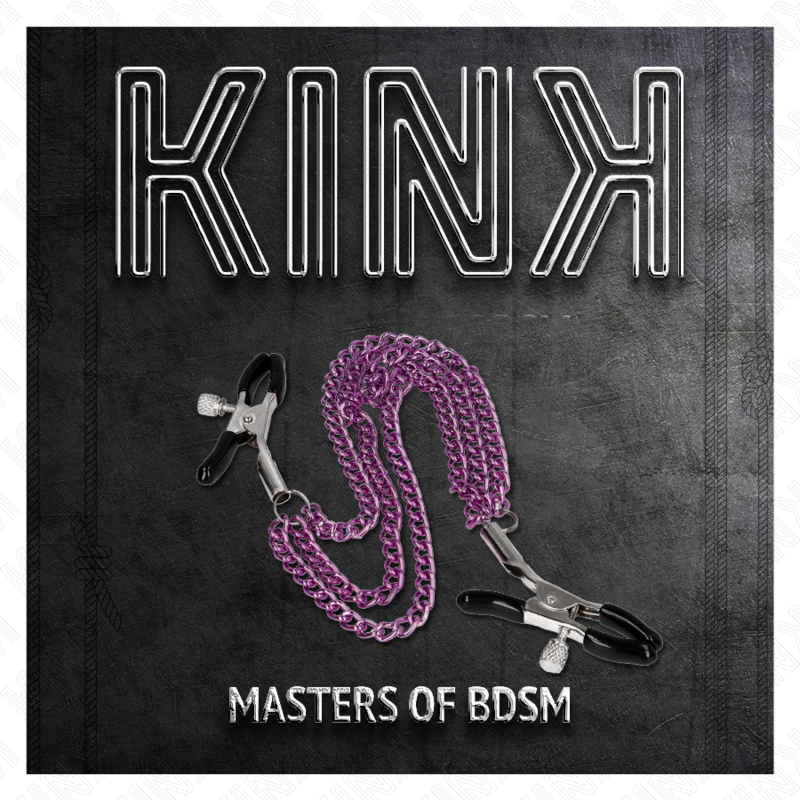 img_186677_0836fce9f26b6ce272dece86baf4eb76_1.png KINK - PINCES À METELIER AVEC 3 CHAÎNES VIOLET 20/23/28 CM – Image 5