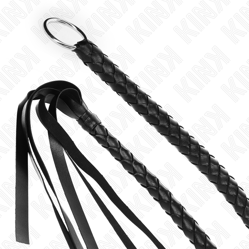 img_187277_5cfe7a1171c6605ac2a4297ec55ce84e_1.png KINK - FOUET SERPENT AVEC ANNEAU À MAIN NOIR 65 CM – Image 4