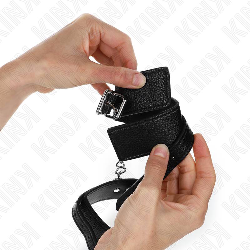 img_187506_8c710f69d5f4ac7cea0beb8cb11909cb_1.png KINK - APPUI-POIGNETS MOTIF SERPENT NOIR AJUSTABLE 20-28 CM X 5,4 CM – Image 2