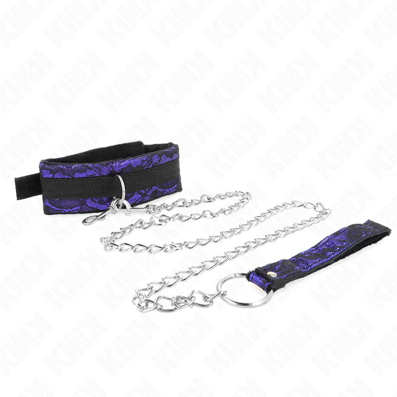 img_187541_36b535cfedf79c2bdfd4105ad26df0f7_1.png KINK - COLLIER COURT EN DENTELLE DE VELOURS AVEC CEINTURE 105 CM AVEC GARNITURE EN NYLON 44 X 5,5 CM – Image 3