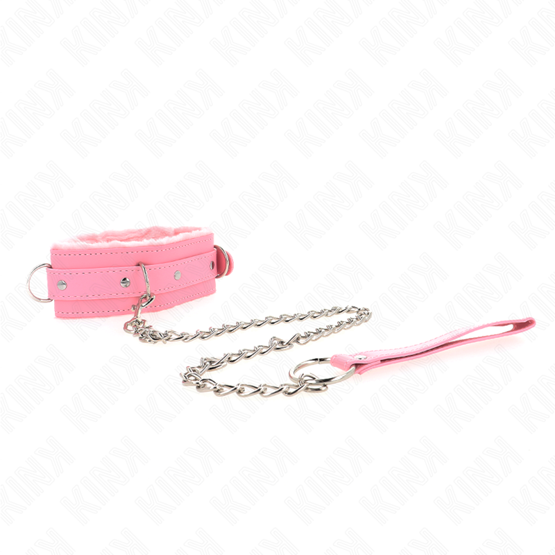 img_187587_43676ea8fc51c36ac06fdfae067e8d29_1.png KINK - COLLIER AVEC LAISSE 65 CM AVEC RESTRICTIONS ROSE 36-42 CM X 5,5 CM – Image 2