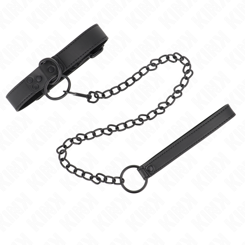 img_187601_8c5269ce4f83b021488b6e7371485a5e_1.png KINK - COLLIER AVEC LAISSE FONCÉE 65 CM AJUSTABLE 37-54 CM X 3 CM – Image 2