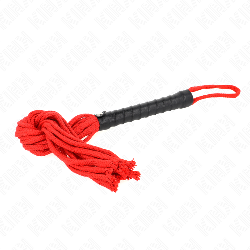 img_187633_5b8ee8fed805dacf052f1917112e26dd_1.png KINK - FOUET CORDE ROJO 56 CM – Image 2