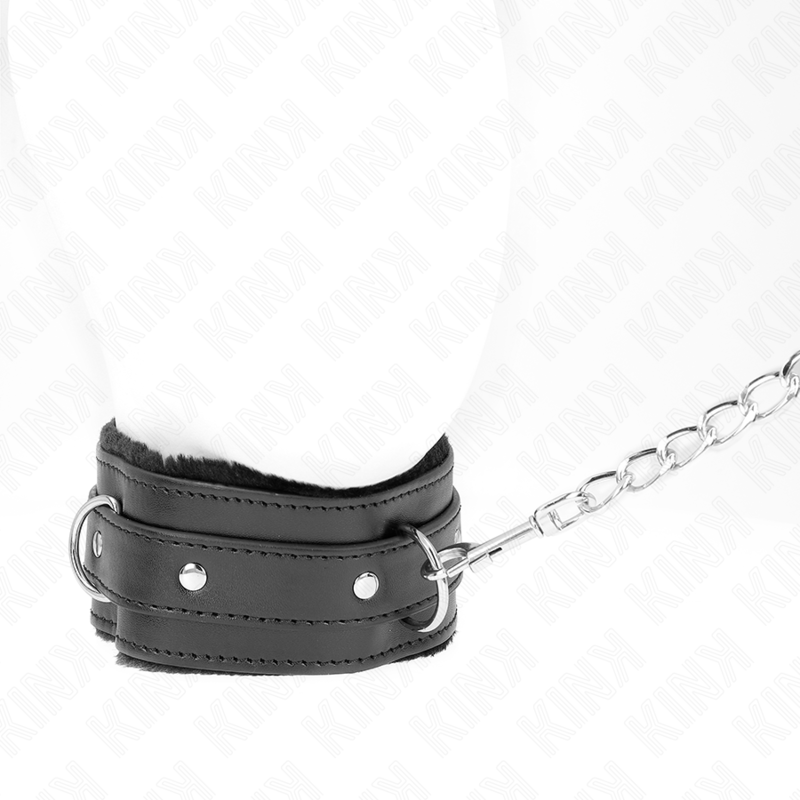 img_188764_70d0c835a07351d2fa66da004bae8ff3_1.png KINK - COLLIER AVEC LAISSE 65 CM AVEC RESTRICTIONS NOIR 36-42 CM X 5,5 CM – Image 2
