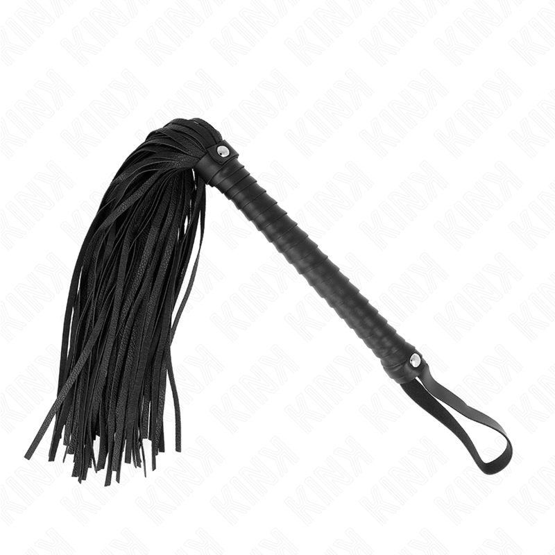 KINK – FOUET AVEC MANCHE TEXTURÉ NOIR 48,5 CM