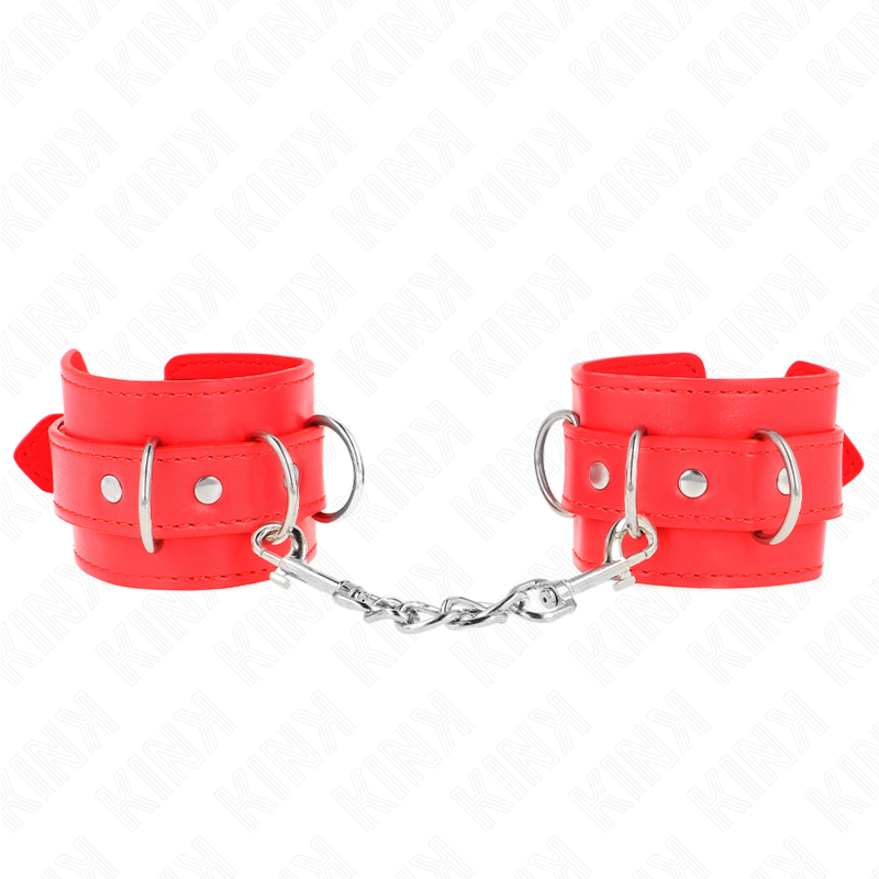 KINK – 3 APPAREILS-POIGNETS AJUSTABLES ROUGE 17,5-25 CM X 6 CM