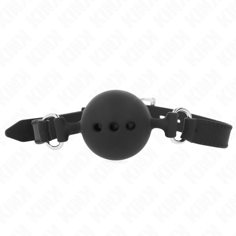 KINK – BÂTON ENTIEREMENT SILICONE 55 x 2 CM AVEC BOULE 4,5 CM TAILLE M NOIR AJUSTABLE 35-51 CM