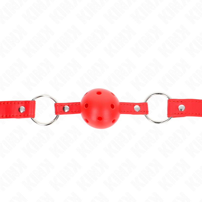 KINK – BÂTON RESPIRANT 4 CM AVEC DOUBLE RIVET MODÈLE 1 ROUGE 62,5 x 2,5 CM RÉGLABLE 42-58 CM