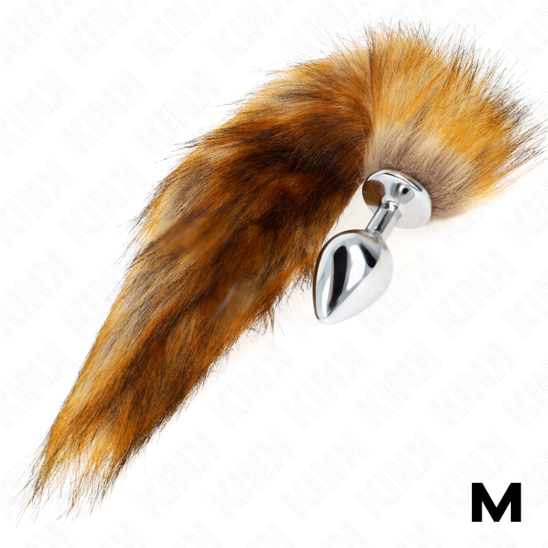 img_190208_8765b964decfb6e693324c24c3a9abbb_1.png KINK - PLUG ANAL TAILLE M 8 X 3,5 CM AVEC QUEUE SYNTHÉTIQUE 40 CM MARRON – Image 3
