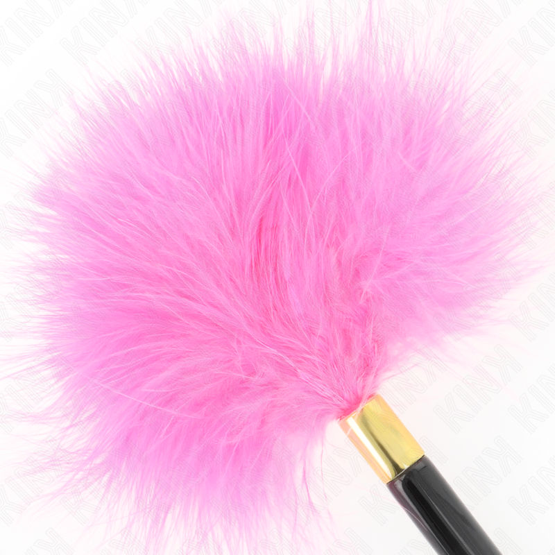 img_190225_74f1c2595ba54ce1090fedf09a994337_1.png KINK - PLUMES TICKLE EN MÉTAL DORÉ FUCHSIA 18 CM – Image 3